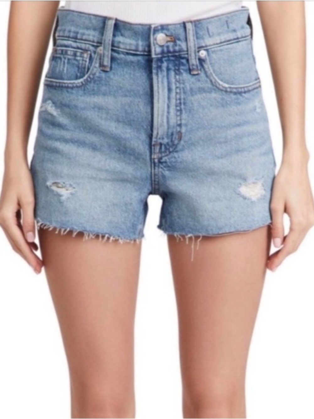 Madewell the Perfect Jean Short Distressed Denim Shorts